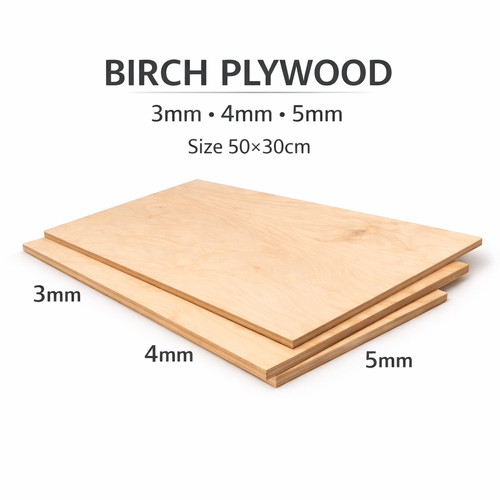 Birch plywood sheet cm - plywood, 50×30